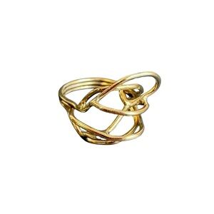 Vintage Artisan Wire Wrap Ring Modernist Brutalist Handmade Size 5.5